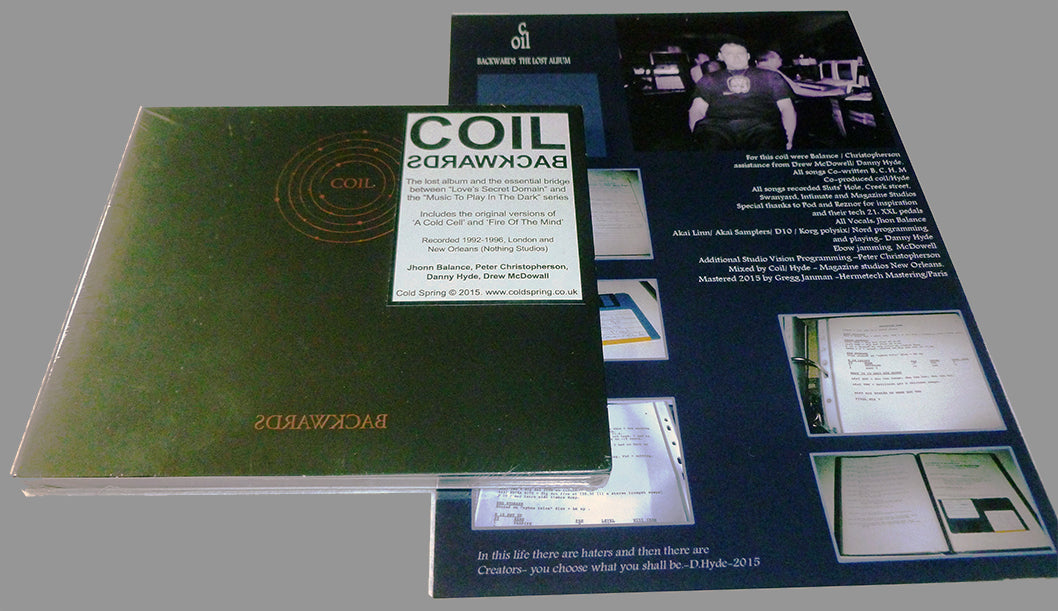 Coil: Backwards CD or Vinyl/ Test Pressings with original Leaflet.